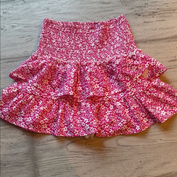 Floral Pink Ruffled Skort - Picture 2 of 3
